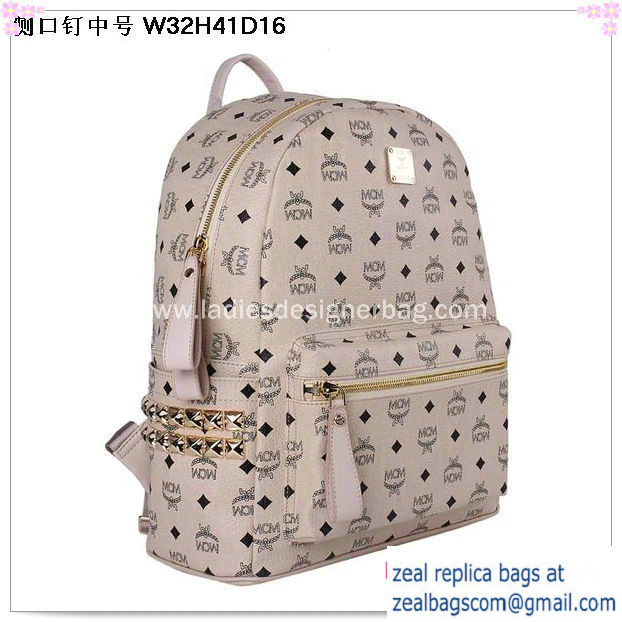 High Quality Replica MCM Medium Stark Backpack MC2446 Beige - Click Image to Close